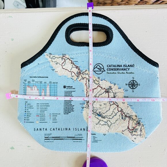 NEW without TAGS Santa Catalina Island Map Lunch Tote - Picture 7 of 7